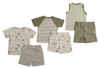 Thumbnail 2: Liam & James Toddler Boys 6 Pc Shorts Sets 