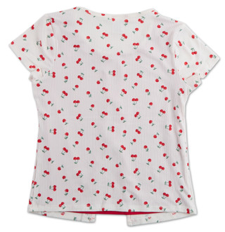 Thumbnail 2: Lily Bleu Girls Peekaboo & Bows Ribbed Top 