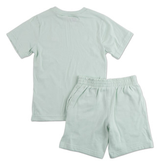 Thumbnail 2: New Balance Boys 2 Pc Logo T ee Fleece Shorts Set 