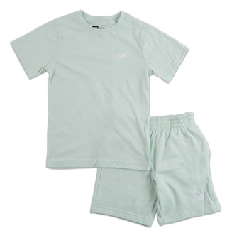Thumbnail 1: New Balance Boys 2 Pc Logo T ee Fleece Shorts Set 
