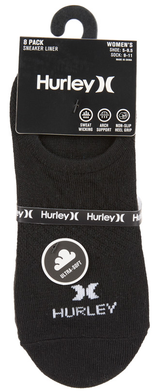 Thumbnail 1: Hurley Women's 8 Pk Sneaker Liner Socks  