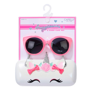 Thumbnail 1: Capelli New York Girls 2 Pc Sunglasses & Card Case Set 