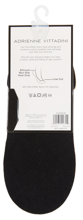 Thumbnail 2: ADRIENNE VITTADINI Women's 6 Pk Microfiber Sneaker Liners with Gel 