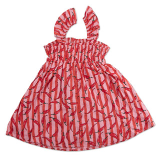Thumbnail 2: KIWI Little Girls Smocked Flutter Sleeve Lined Swing Dress 