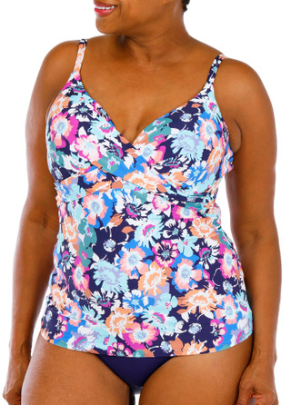Thumbnail 1: Leilani Women's 2 pc Full Support Criss-Cross Tankini 
