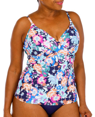 Thumbnail 4: Leilani Women's 2 pc Full Support Criss-Cross Tankini 