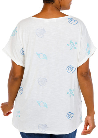 Thumbnail 2: Anneliese Women's Plus Embroidered Shell Top 