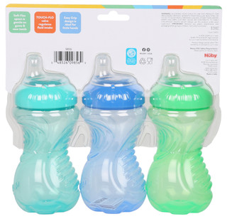 Thumbnail 4: Nuby 3 Pk Easy Grip No Spill Soft Spout Cups 