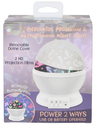 Thumbnail 2: SIMPLY TECH 2 in 1 Mermaids & Butterflies Projector & Night Light 