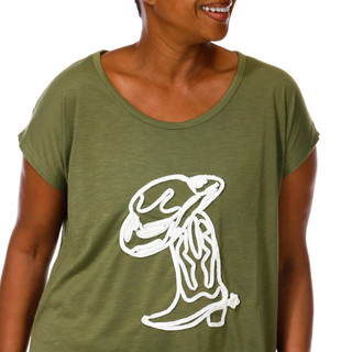 Thumbnail 4: Anneliese Women's Plus Embroidered Scoop Neck Top 