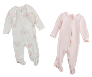 Thumbnail 1: SHABBY CHIC Baby Girls 2 Pk Footie Set 