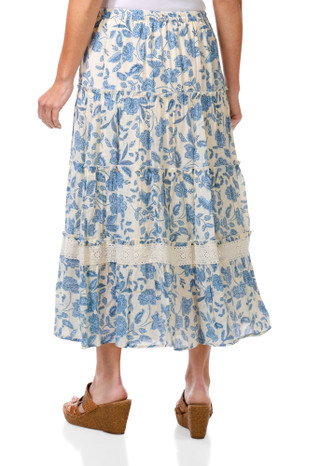 Thumbnail 2: Nanette Lepore Women's Tiered Lace Trim Maxi Skirt 