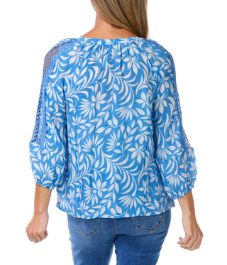 Thumbnail 2: Hope & Harlow Women's Crochet Sleeve Top 