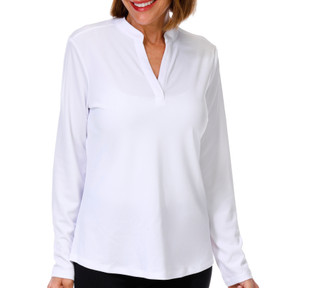 Thumbnail 1: REEL LEGENDS Women's Long Sleeve Freeline Mandarin Top 