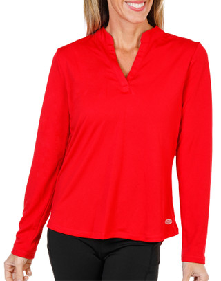 Thumbnail 1: REEL LEGENDS Women's Long Sleeve Freeline Mandarin Top 