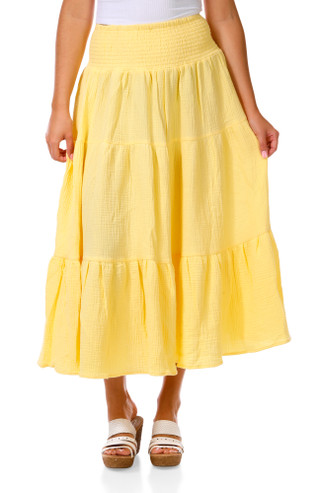 Thumbnail 1: Chelsea & Theodore Juniors Gauze Maxi Tier Skirt 