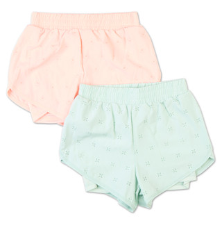 Thumbnail 1:  No Comment Girls 2 Pk Lazer Cut Shorts 