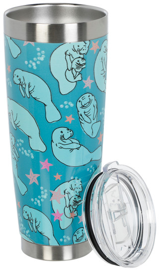 Thumbnail 1: Chubby Mermaids Manatee Toss Stainless Steel Tumbler 