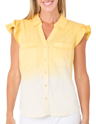 Thumbnail 1: Democracy Women's Short Sleeve Collared Button Down Top 