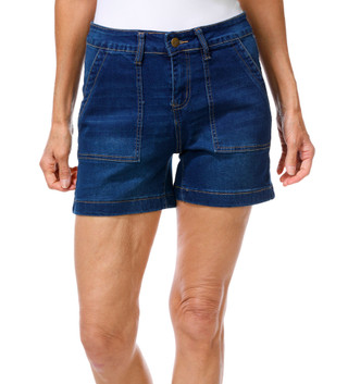 Thumbnail 1: Bleu Petite Porkchop Pocket Denim Shorts 