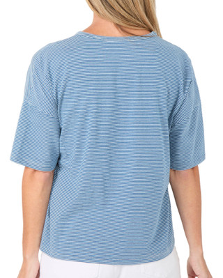 Thumbnail 2: Cyrus Women's Short Sleeve Striped Crew Neck Top 