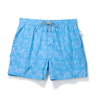 Thumbnail 1: Vintage Summer Men's Blue Shell Volley Swim Trunks 