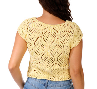 Thumbnail 3: BY TOGETHER Junior's Short Sleeve Open Crochet Top 
