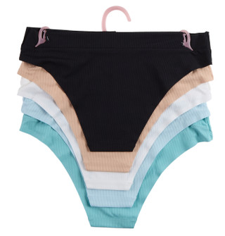 Thumbnail 2: Juicy Couture Juniors 5 Pk Ribbed No Show Bikini Panties 