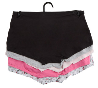 Thumbnail 2: Steve Madden Juniors 5 Pk Boy Cut Cotton Stretch Panties 