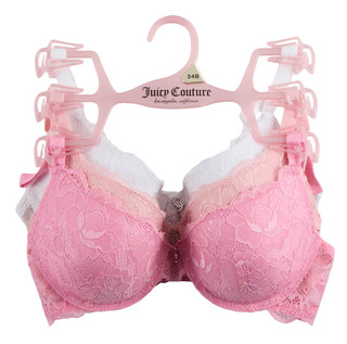 Thumbnail 1: Juicy Couture Juniors 3 Pk Lacey Underwire Push-Up Bras 