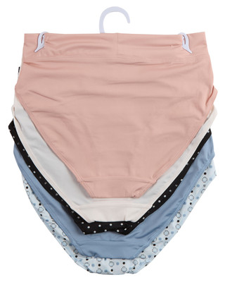 Thumbnail 2: Gloria Vanderbilt Women's 5 Pk Microfiber Everyday Hi-Cut Briefs 