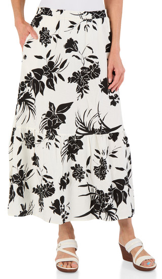 Thumbnail 1: Ellen Tracy Women's Floral Tiered Midi Dress 