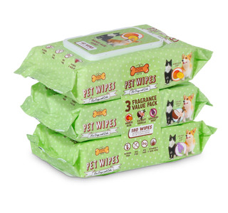 Thumbnail 2: POM 3 Pk Mango Aloe Scent Pet Wipes 