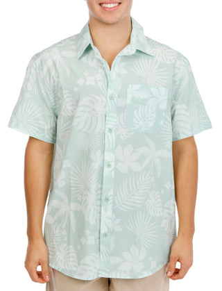Thumbnail 2: REEL LEGENDS Men's Short Sleeve Beachside Woven Polo 