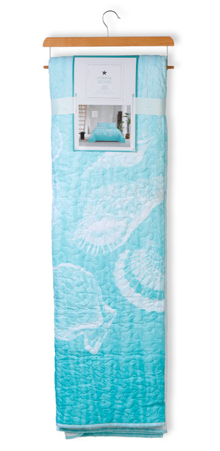 Thumbnail 3: Coastal Home 3 Pc Ombre Seashells Quilt Set 
