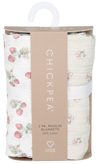 Thumbnail 1: Chick Pea Baby Girls 2 Pk Muslin Blankets  