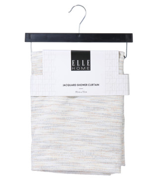 Thumbnail 1: ELLE HOME 70x72 Levens Jacquard Shower Curtain 