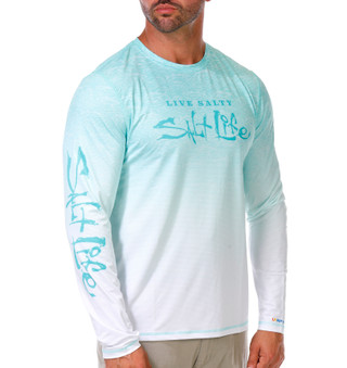 Thumbnail 1: Salt Life Men's Current and Catch Fade Perforated SLX Performance Tee 