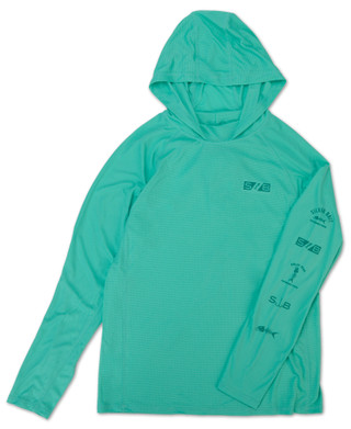 Thumbnail 1: Silver Bait Men's Outdoor Long Sleeve Hooded Performance Fishing Tee 