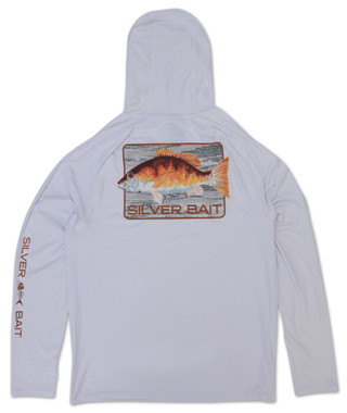 Thumbnail 2: Silver Bait Men's Outdoor Long Sleeve Hooded Performance Fishing Tee 