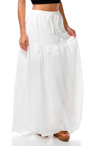 Thumbnail 1: BY TOGETHER Junior's Tiered Maxi Skirt 
