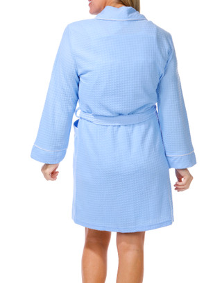 Thumbnail 4: Jasmine Rose Women's Solid Houndstooth Robe 