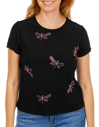 Thumbnail 1: Love Scarlett Women's Embellished Dragonfly Top 