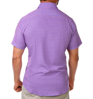 Thumbnail 4: TAILORBYRD Men's Short Sleeve Print Performance Shirt 