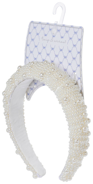 Thumbnail 3: TWIG & ARROW Padded Headband with Pearl Embellishments 