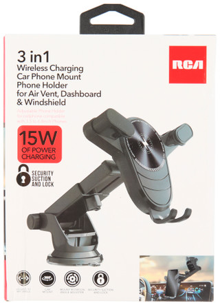 Thumbnail 20: RCA 3-in-1 Wireless Charging Car Phone Mount Phone Holder 
