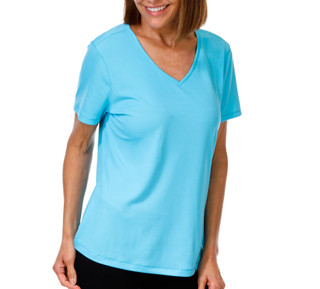 Thumbnail 1: REEL LEGENDS Women's Short Sleeve Freeline V Neck Top 