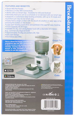 Thumbnail 1: Brookstone Smart Wi-Fi Pet Feeder 