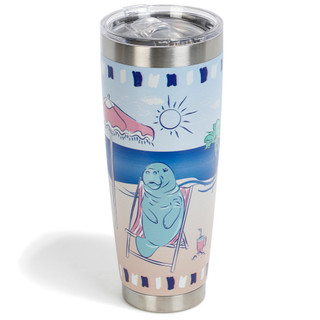 Thumbnail 1: Chubby Mermaids 30 oz Manatee Beach Tumbler  