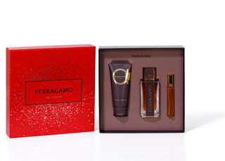 Thumbnail 3: FERRAGAMO Men's 3‑Piece Spicy Leather Eau de Toilette Gift Set - 3.4 oz 